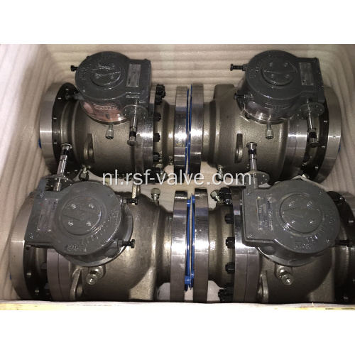 Cast Steel 2PCS Body Trunnion Mounted Ball Valve